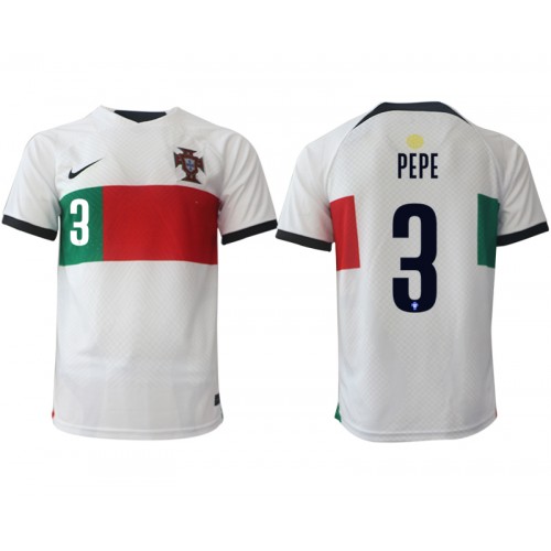Lacne Muži Futbalové dres Portugalsko Pepe #3 MS 2022 Krátky Rukáv - Preč